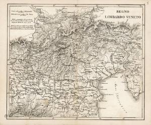 Italia. Carta geografica del Regno Lombardo Veneto