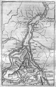 Lago di Como. Carta topografica