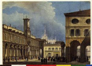 Milano. Piazza Mercanti e Palazzo dei Giureconsulti