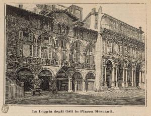 Milano. Loggia degli Osii e Piazza Mercanti