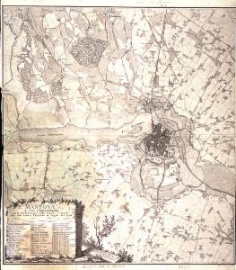 MANTOVA / E SUO CIRCONDARIO / con la Dichiarazione delle Opere d'Assedio / fatte dall'Armata FRANCESE in Luglio del 1796