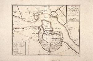 PLAN / DE LA VILLE / DE MANTOUE / et du Lac / au milieu duquel elle / est située, / avec ses Environs.