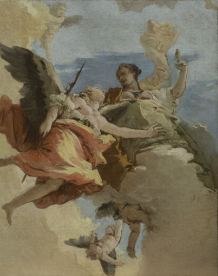 Allegoria della virtù e della nobiltà, Tiepolo G.