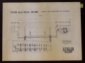 Teatro alla Scala: impianto per il sollevamento del palcoscenico, sezione dei ponti grandi in un pezzo e sezione del locale distributori